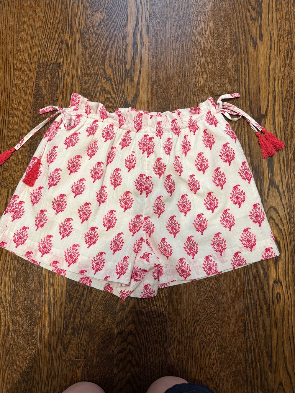 Roller Rabit Women’s Pink Floral Tie-Detail Shorts
